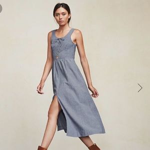 Reformation Lido Chambray Midi Dress